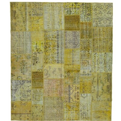 One-of-a-Kind Wicham Hand-Knotted 1960s Turkish Yellow 8' x 10' Area Rug - Image 0