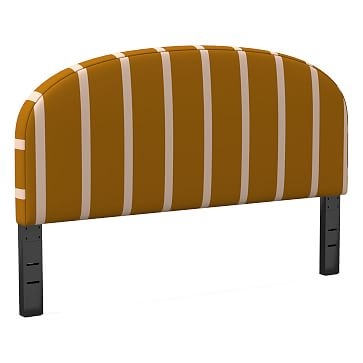 Curved Headboard, Queen, Simple Stripe, Copper - Image 0