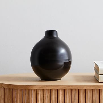 Glossy Black Vases, Vase, Black, Ceramic, Small - Image 1