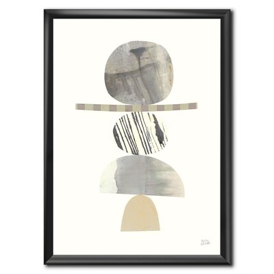 'Geometric Balance Neutral I' - Picture Frame Print on Canvas - Image 0