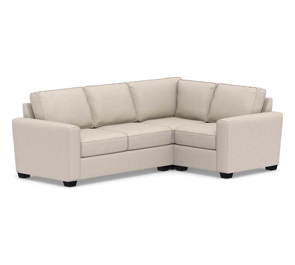 SoMa Fremont Square Arm Upholstered Left Arm 3-Piece Corner Sectional, Polyester Wrapped Cushions, Performance Chateau Basketweave Oatmeal - Image 0