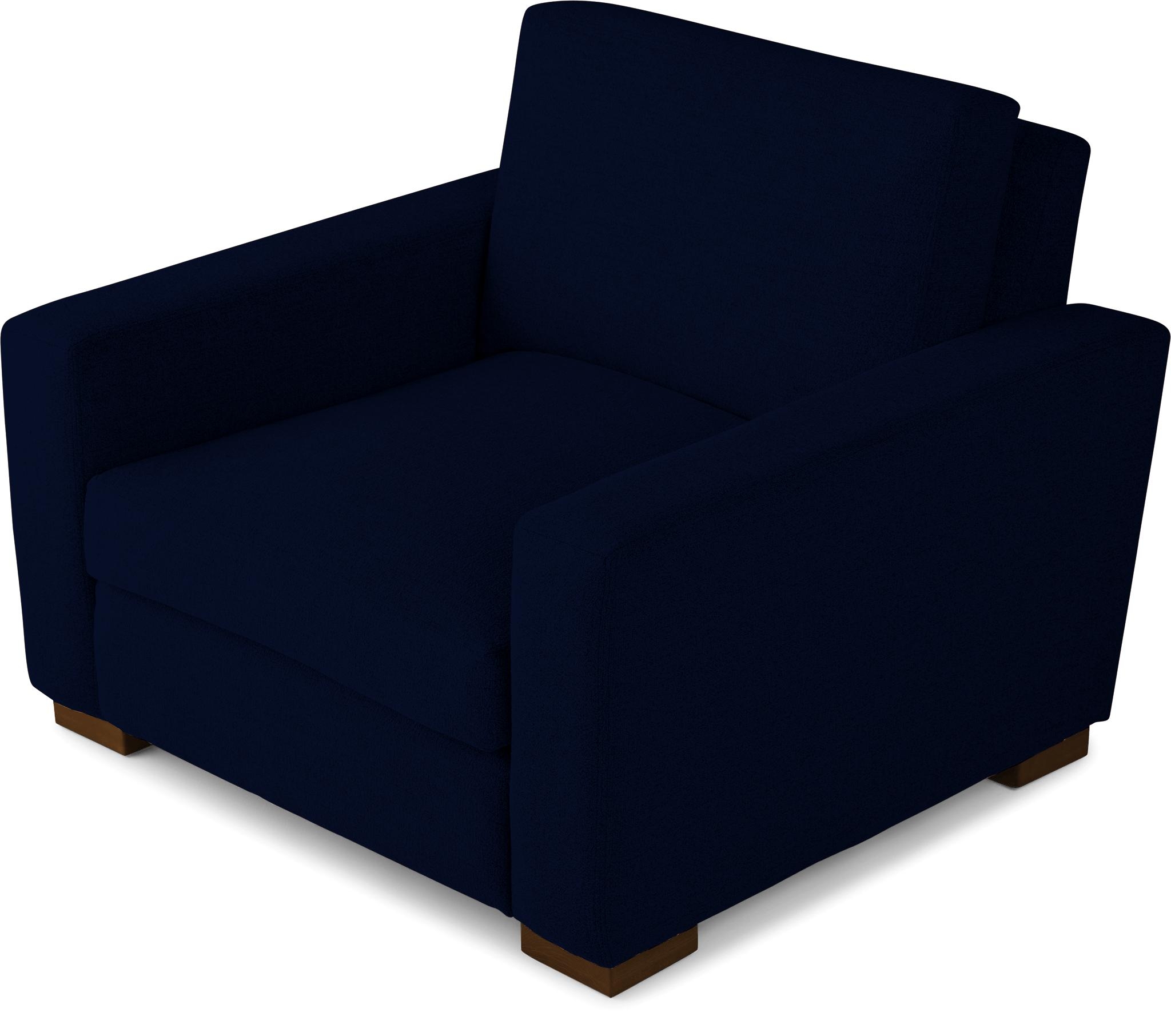 Contemporary Anton Chair - Royale Cobalt - Mocha - Blue - Image 4