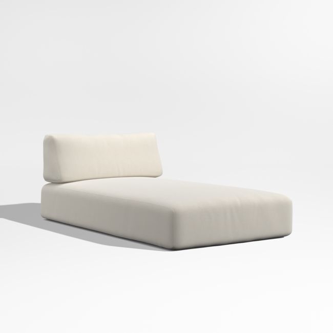 Mallorca Ivory Outdoor Chaise Lounge Cushion - Image 0