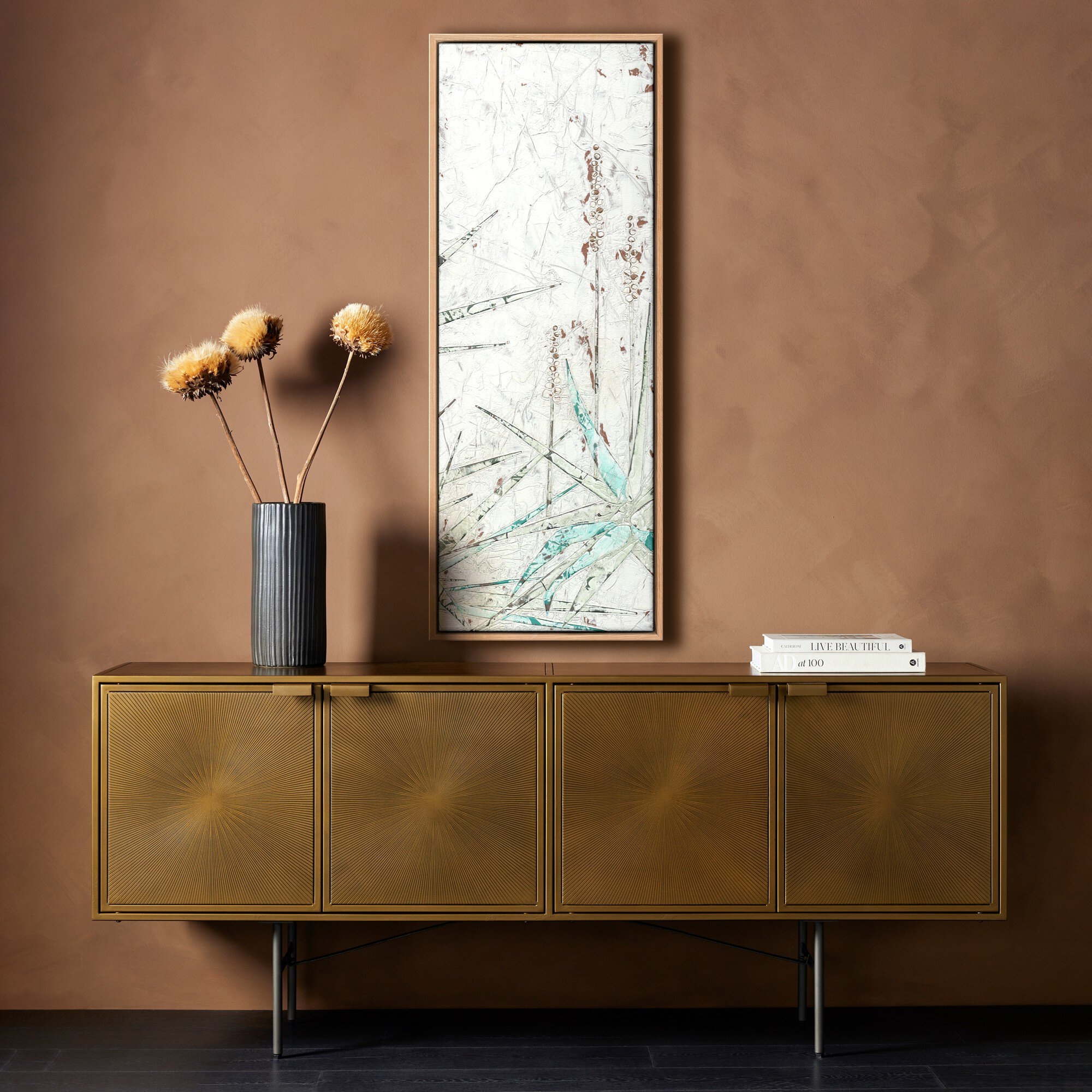 Aloe 2 by Douglas Galloway - Vertical Grain White Oak Floater - Image 1