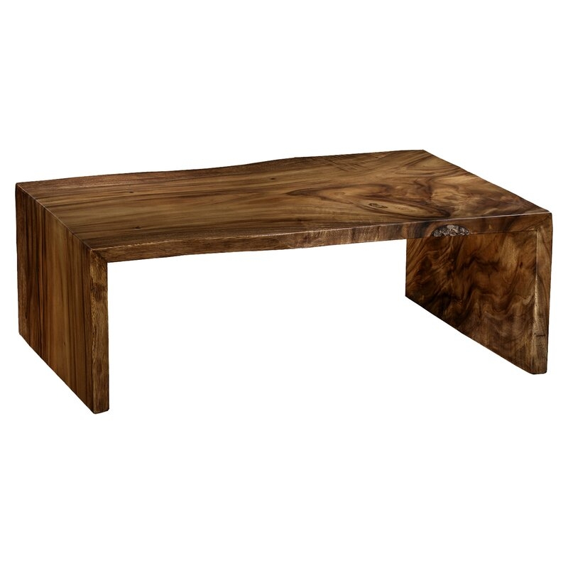 Taracea Lacandona Solid Wood Sled Coffee Table Color: Dark Walnut - Image 0