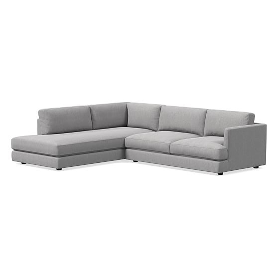 Haven Sectional Set 02: Right Arm Sofa, Left Arm Terminal Chaise, Trillium, Sunbrella Performance Chenille, Fog, Concealed Support - Image 0