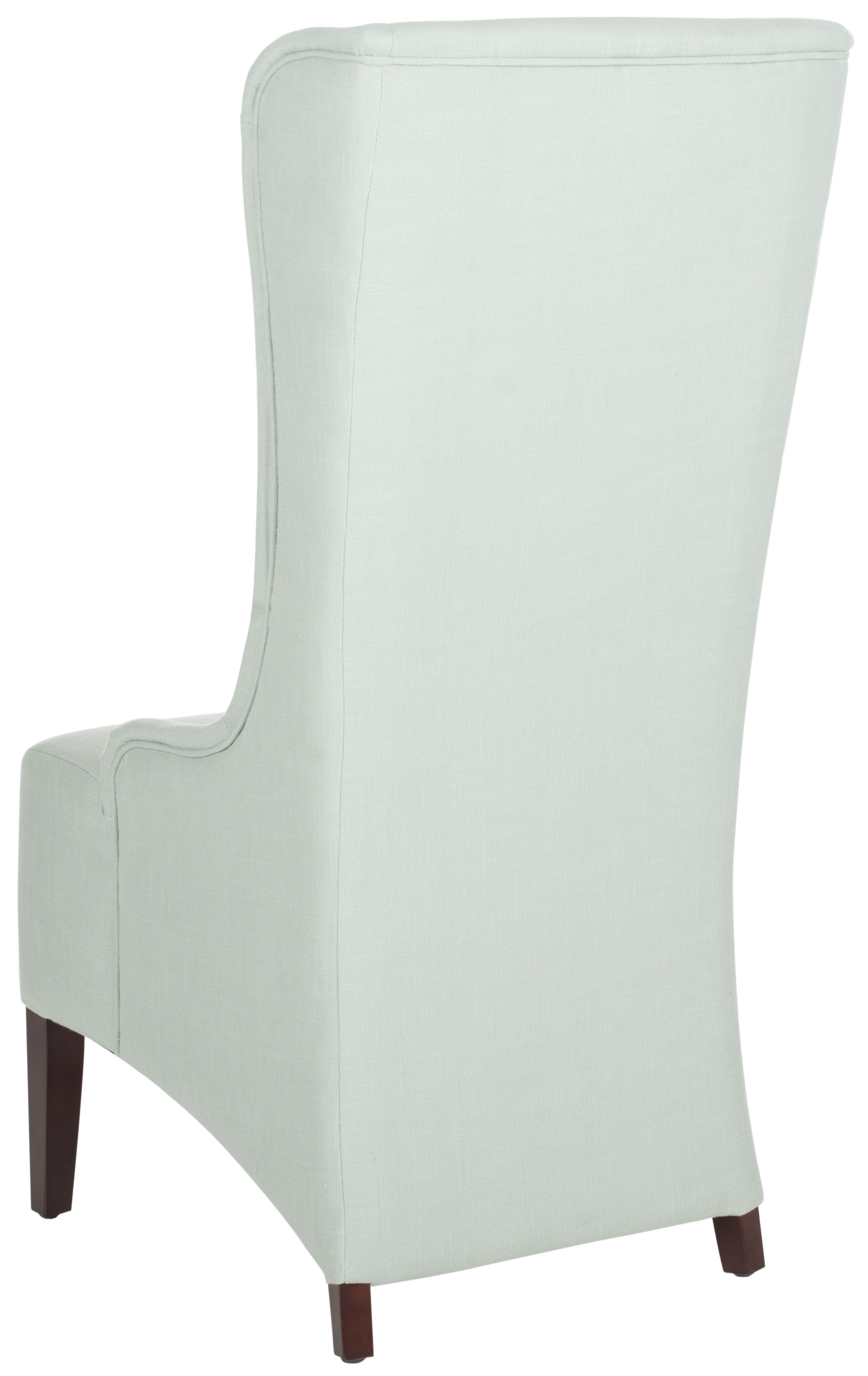 Becall 20''H Linen Dining Chair - Seafoam Green/Cherry Mahogany - Safavieh - Image 2