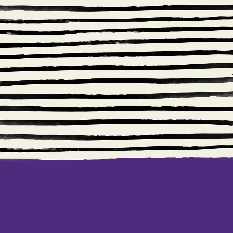 Purple Grape X Stripes Framed Art Print by Leah Flores - Scoop White - MEDIUM (Gallery)-22x22 - Image 1