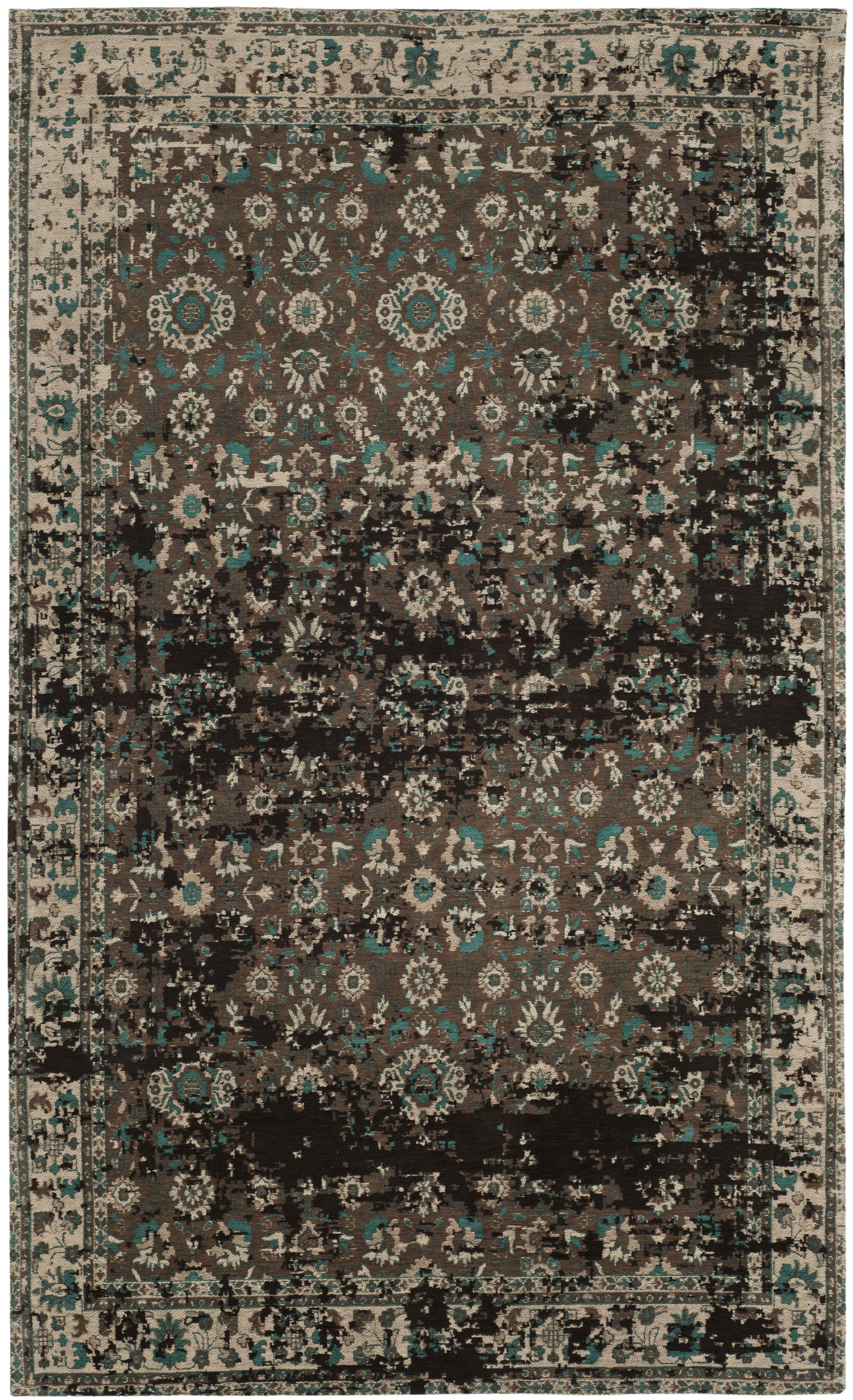 Arlo Home Woven Area Rug, CLV226A, Teal/Beige,  5' X 8' - Image 0