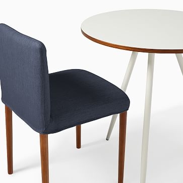 Wren Bistro Table + 2 Ellis Chairs Set, White/Indigo - Image 3