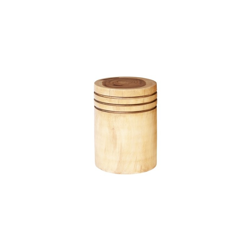 Phillips Collection Groove Solid Wood Drum End Table - Image 0