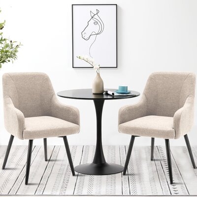 Kootenai Linen Upholstered Arm Chair - Image 0