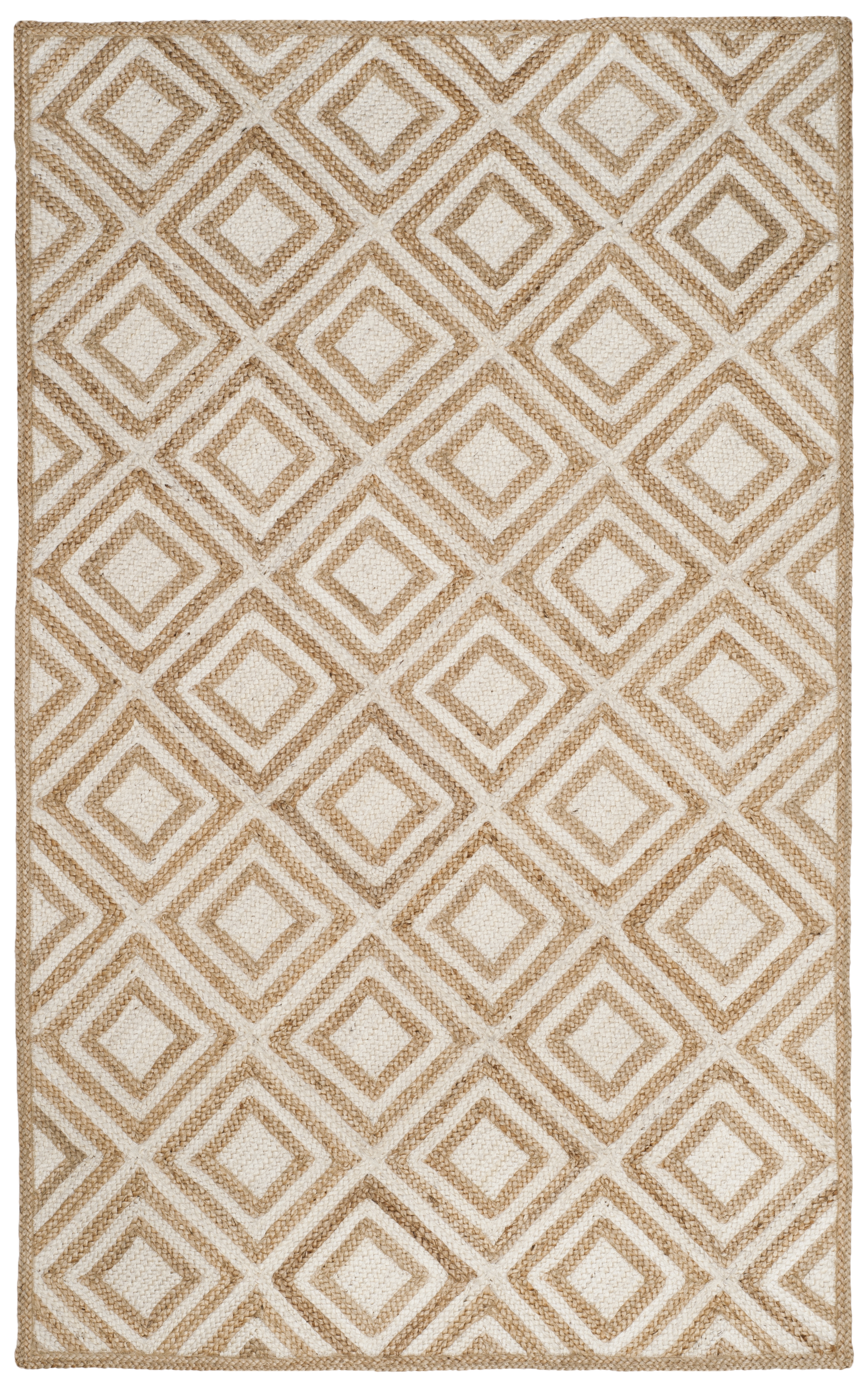 Arlo Home Hand Woven Area Rug, CAP304A, Natural/Ivory,  4' X 6' - Image 0