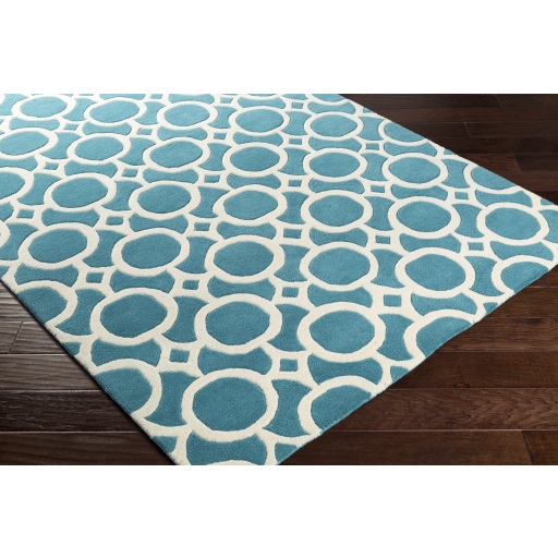 Transit Green Indoor 9' x 13' Handmade Rug - Image 1