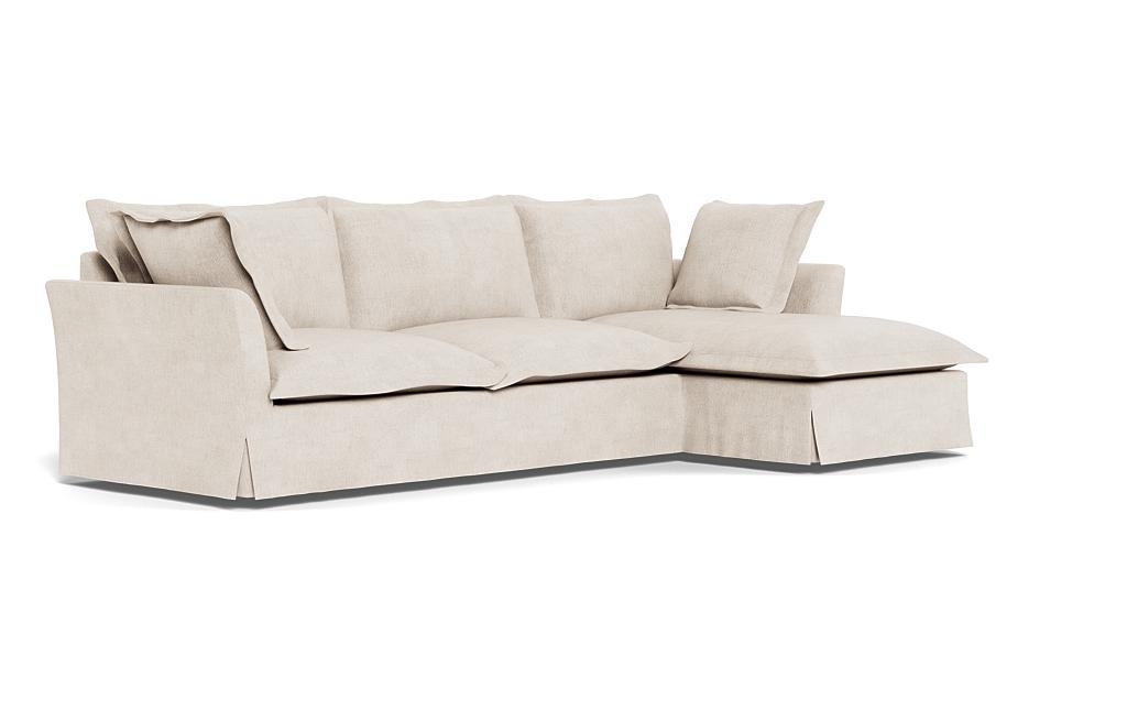 Skylar Slipcovered Right Chaise Sectional - Image 1