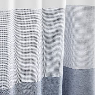 Dobby Ombre Shower Curtain, Indigo, 72"x74" - Image 1