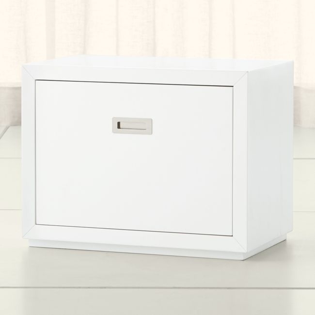 Aspect White 23.75" Modular Low File Cabinet - Image 0