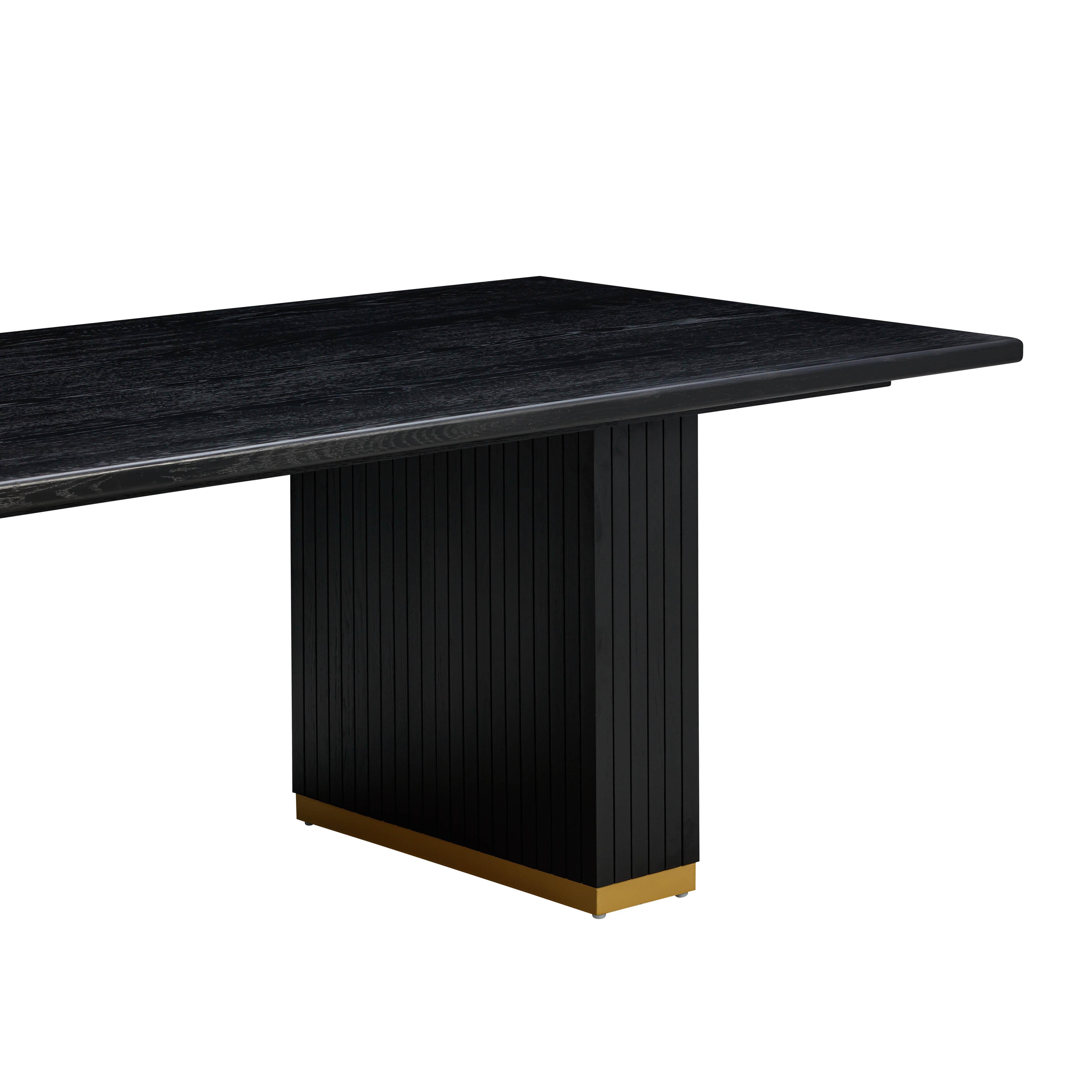 Chelsea Black Oak Rectangular Dining Table - Image 3