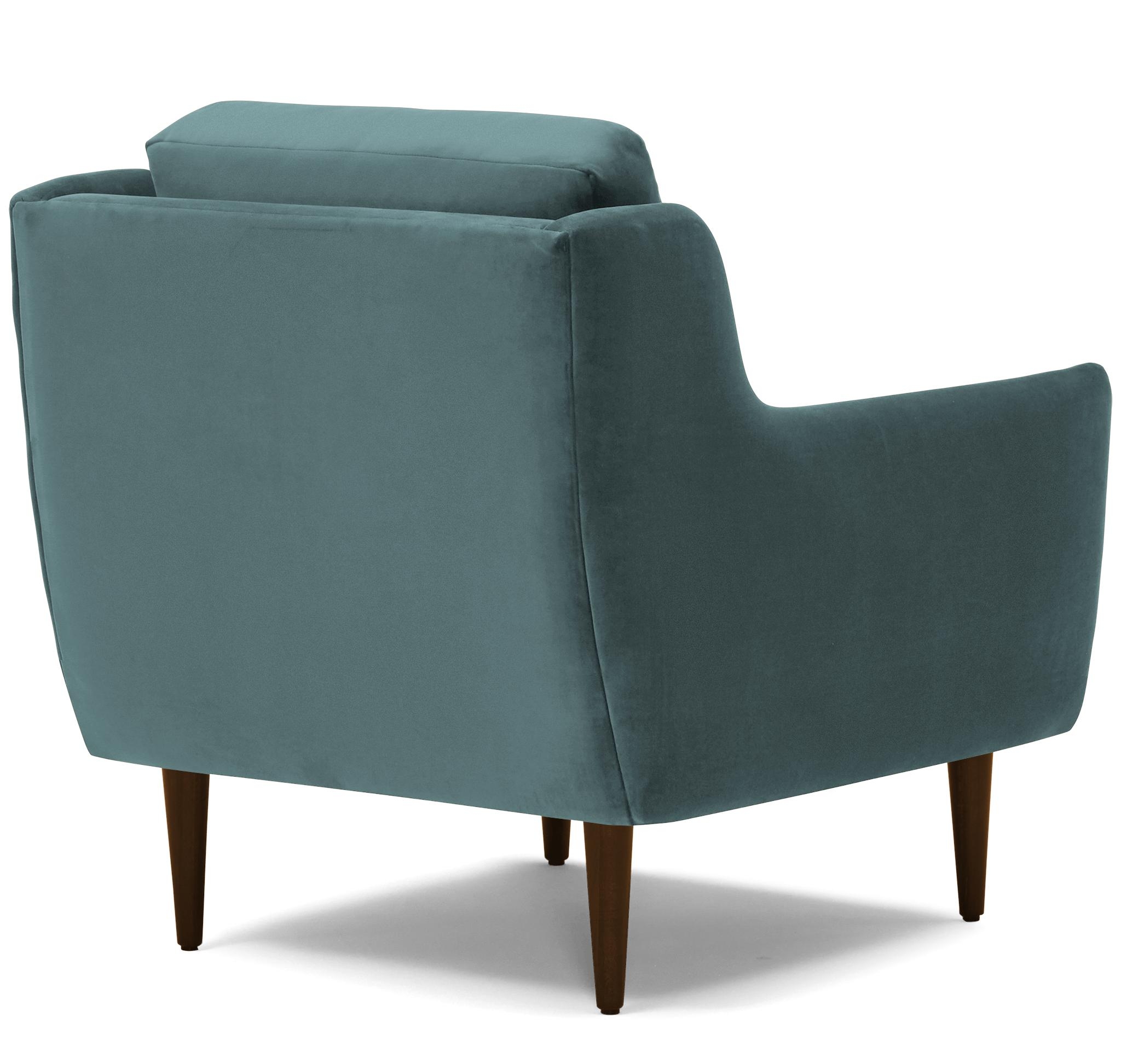 Blue Bell Mid Century Modern Chair - Dawson Slate - Mocha - Image 3