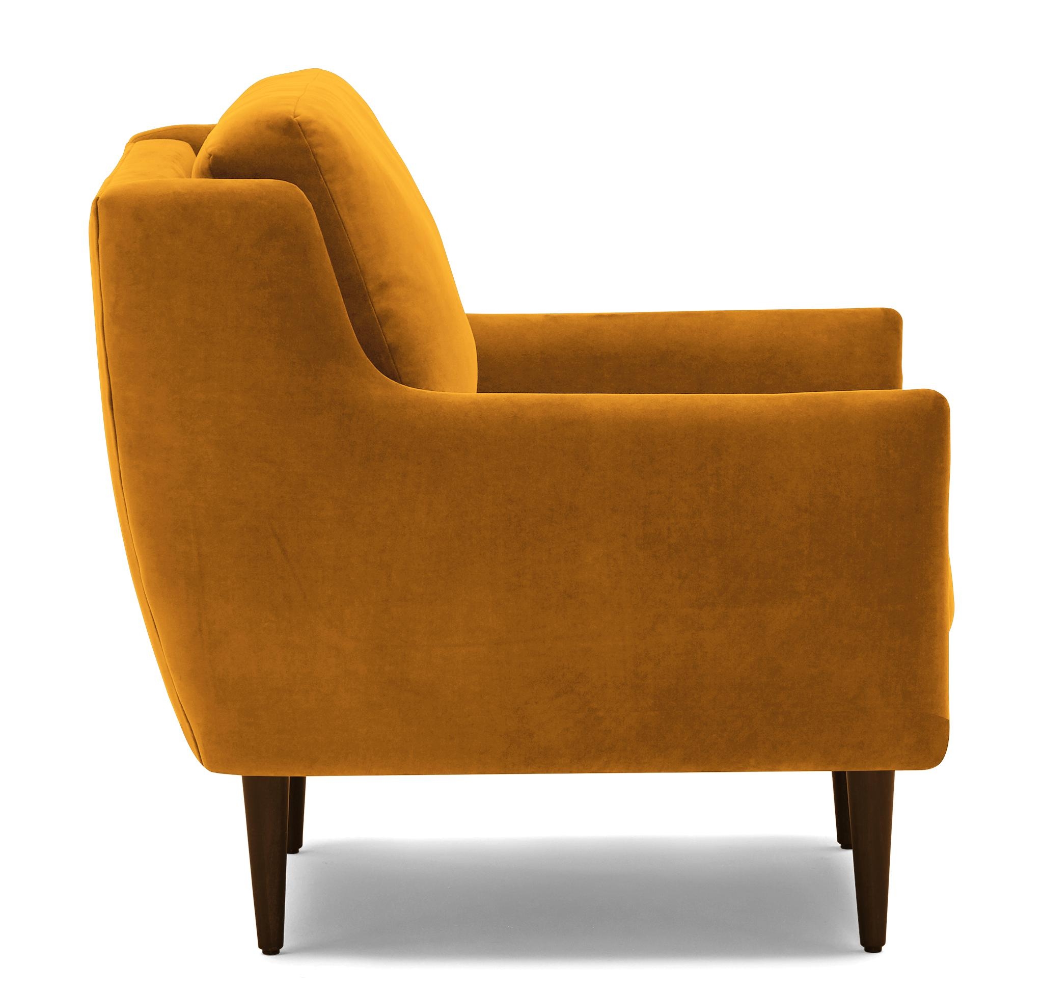 Yellow Bell Mid Century Modern Chair - Cordova Amber - Mocha - Image 2