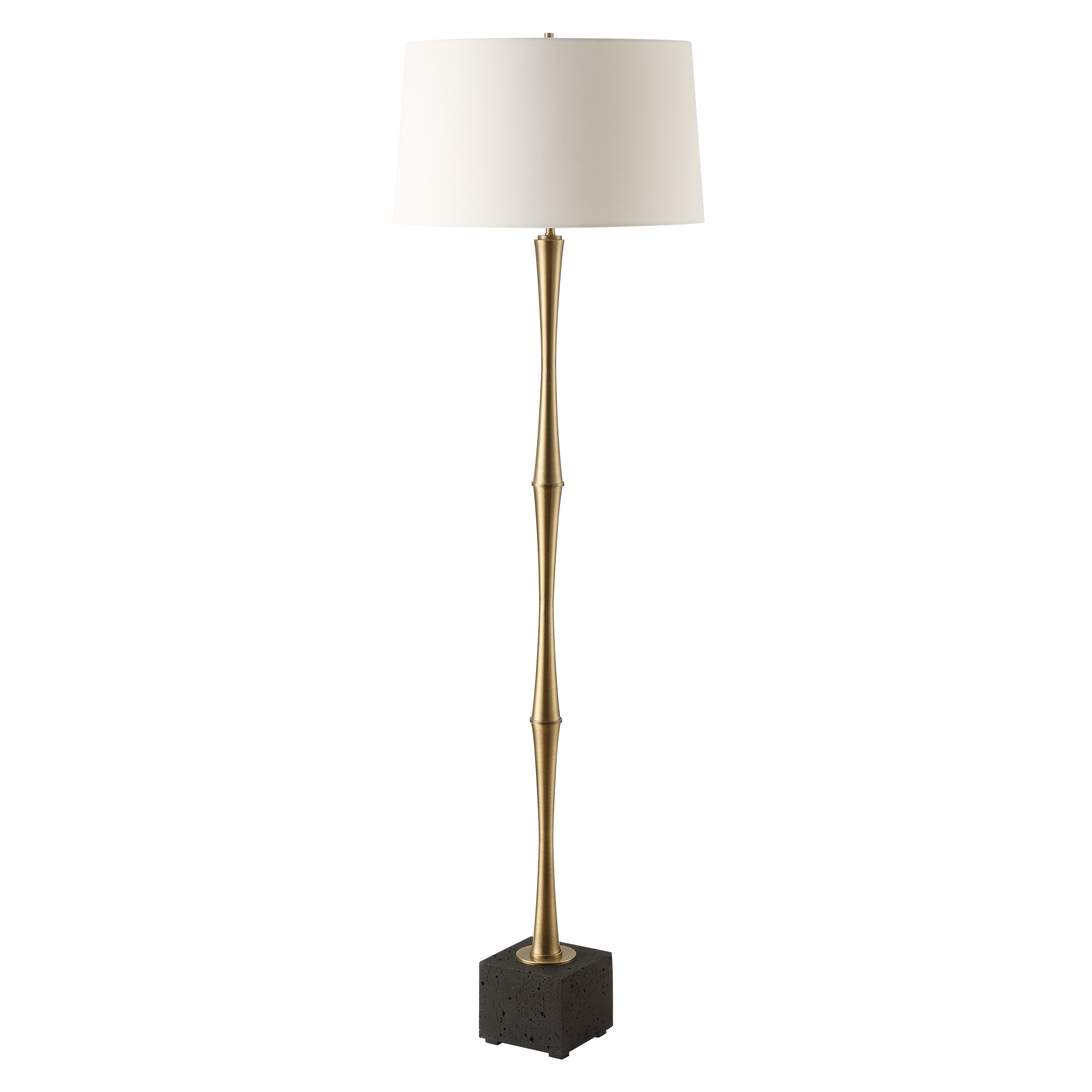 Shino Antique Brass Floor Lamp - Image 3