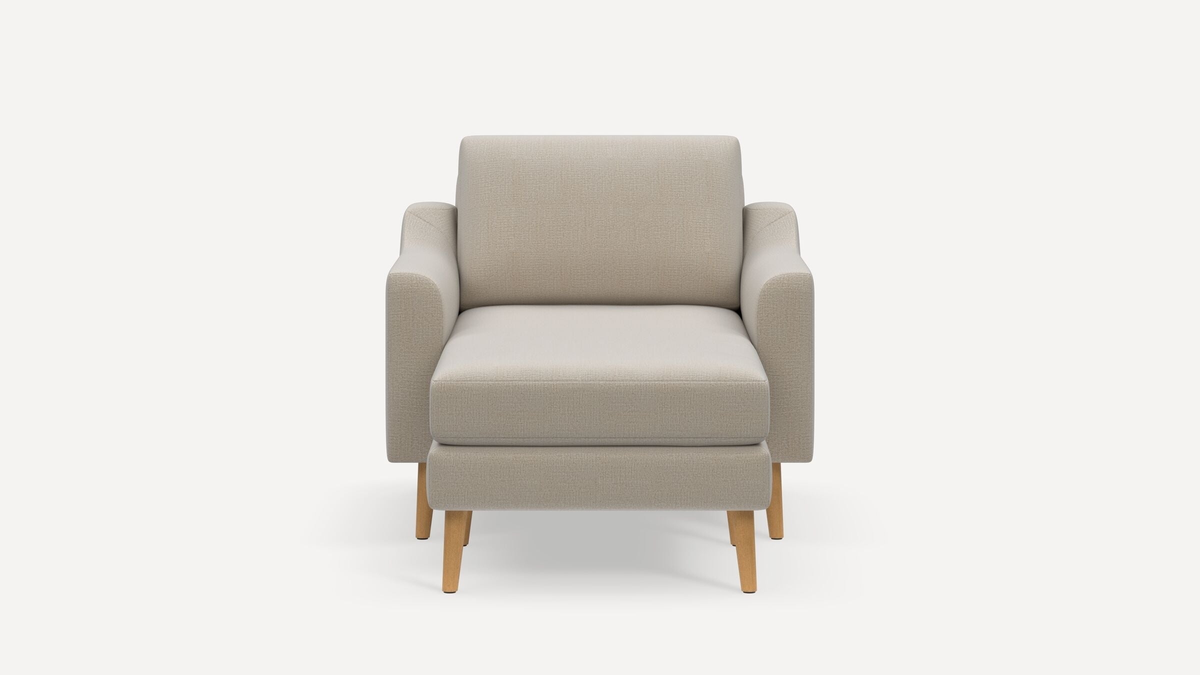 Nomad Armchair with Chaise - Georgia Clay - Performance Chenille / Oak - Wood / Slope - Image 0