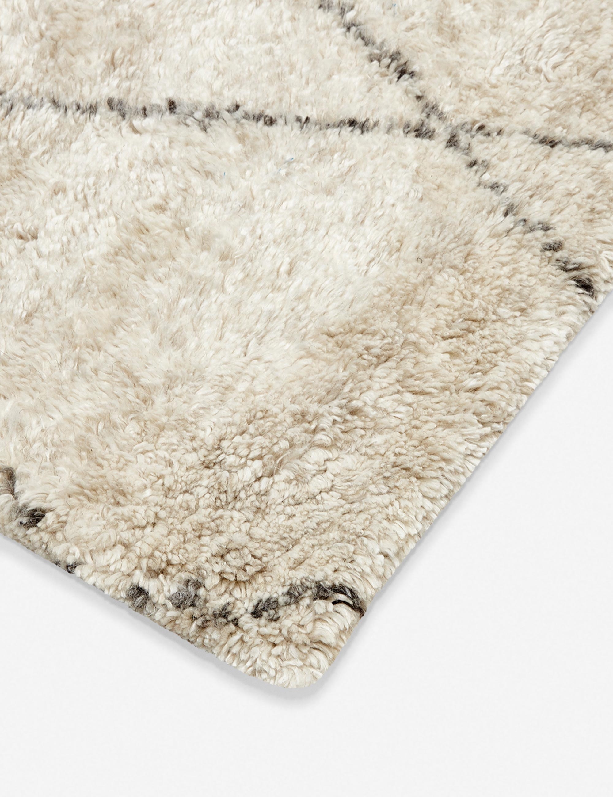 Ferra Hand-Knotted Wool-Blend Moroccan Style Shag Rug - Image 2