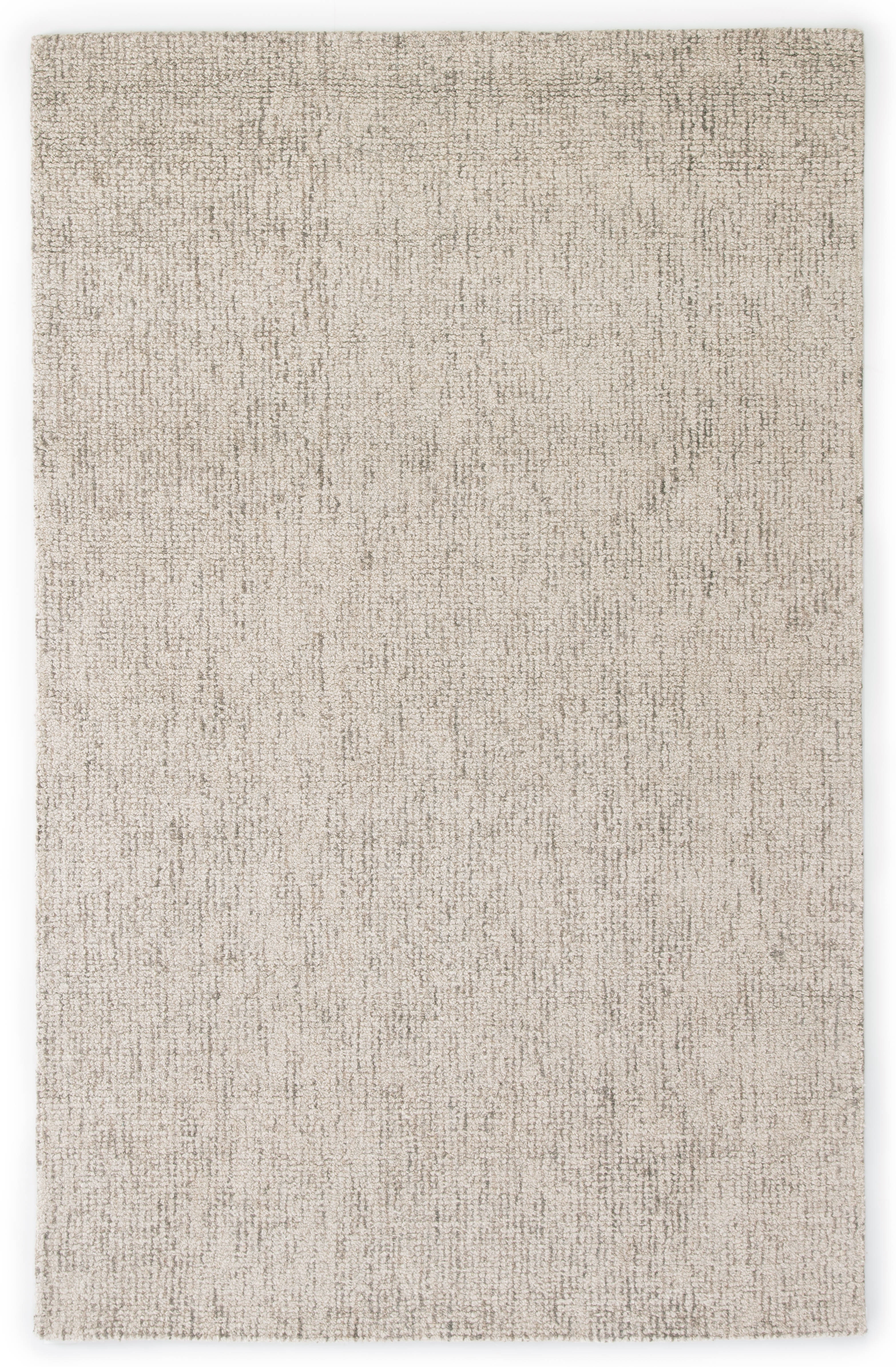 Oland Handmade Solid White/ Brown Area Rug (2' X 3') - Image 0