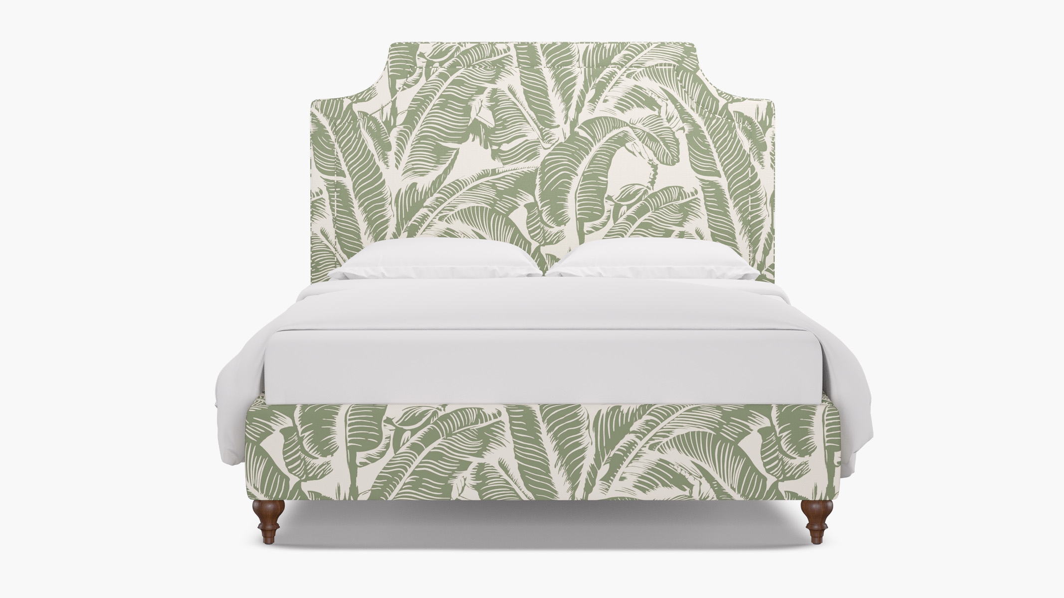 Deco Bed, Sage Martinique® Encore, Walnut Traditional Turned Leg, Twin - Image 0