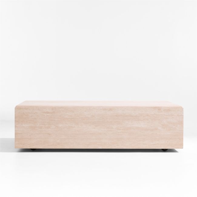 The Parker 54" Stone Outdoor Coffee Table by Jake Arnold - Image 0