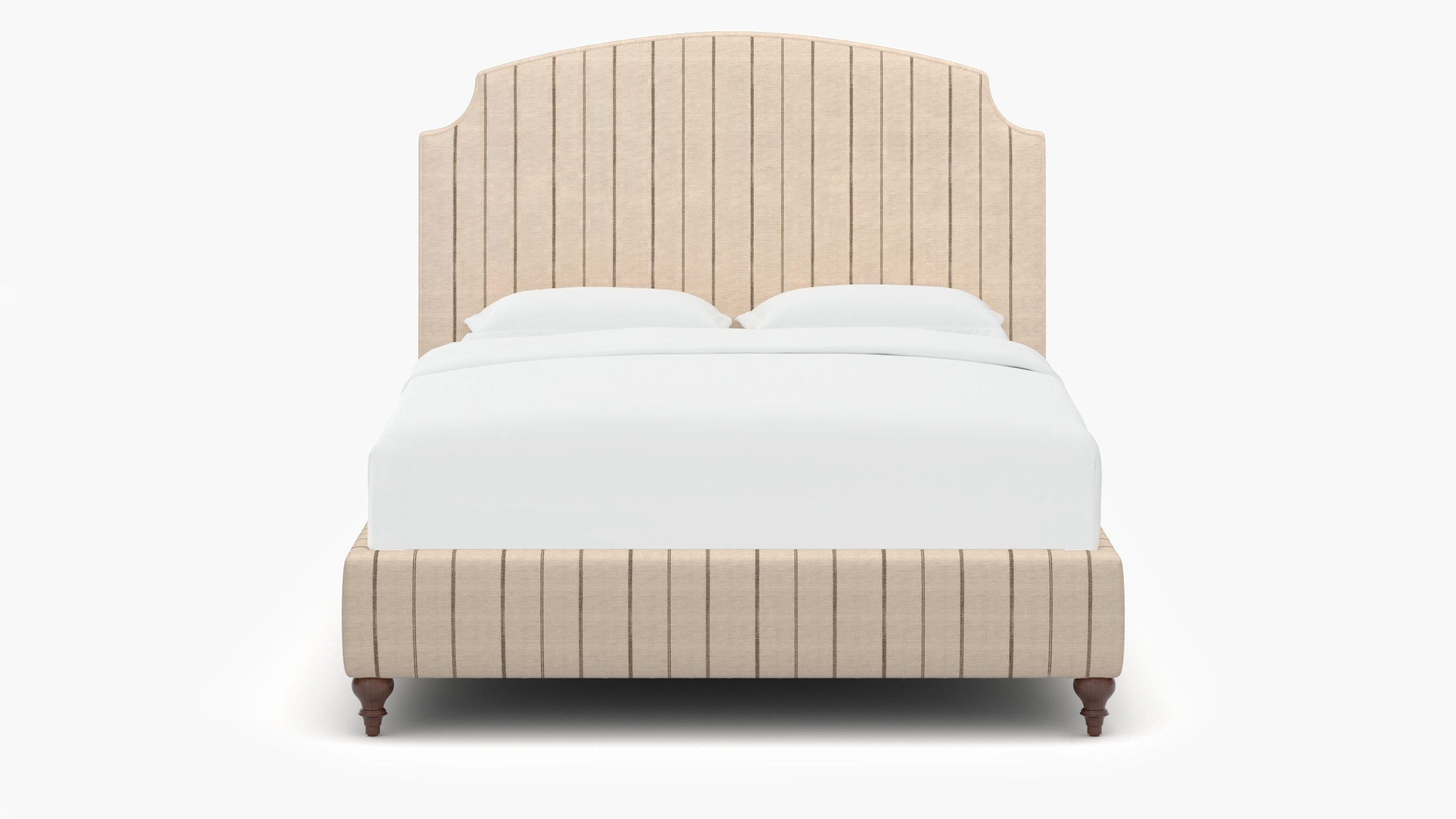 Cove Bed, Cocoa Felix, Walnut Traditional Turned Leg, King - Image 0