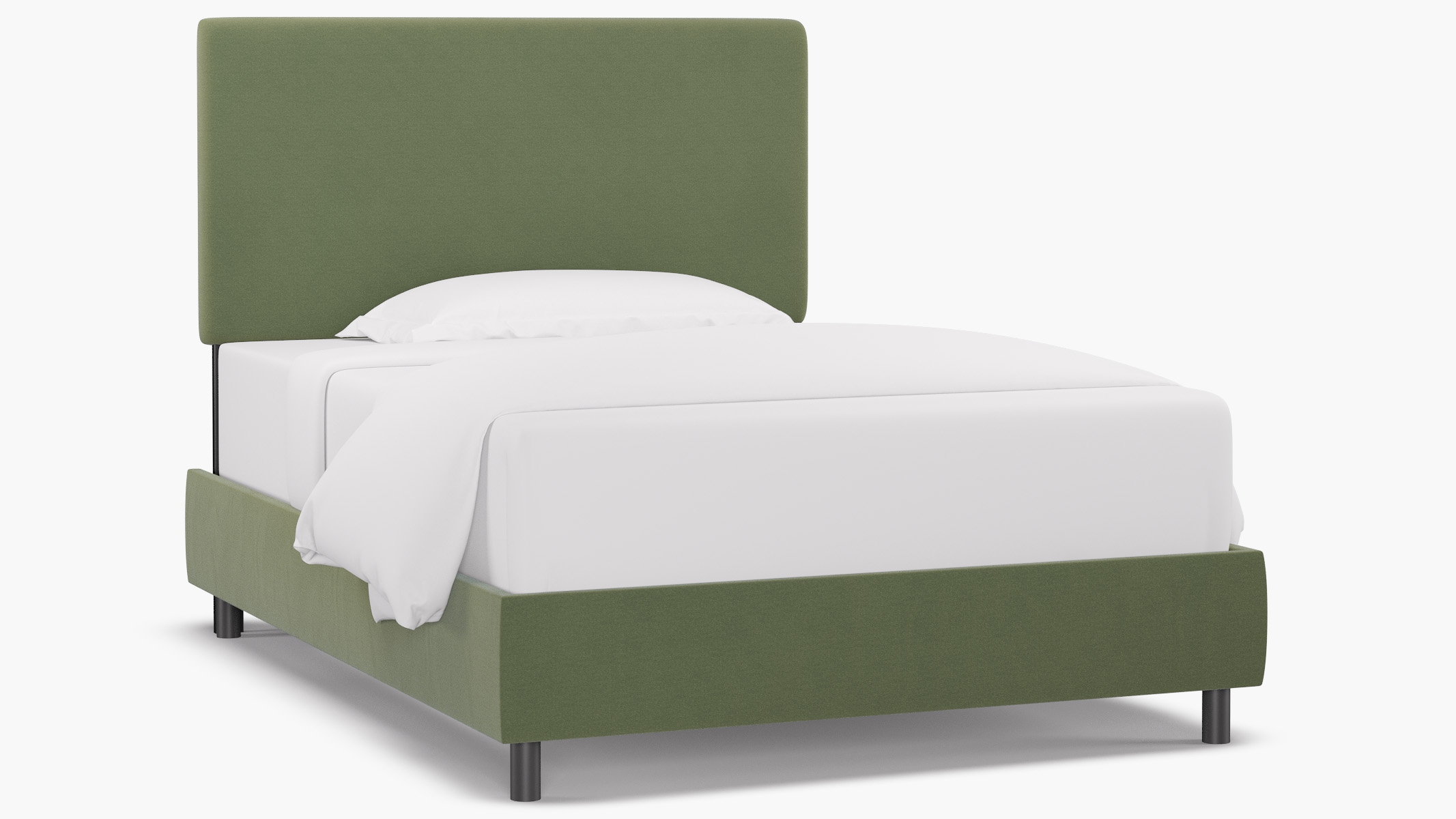 Square Back Bed, Vert Classic Velvet, Full - Image 1