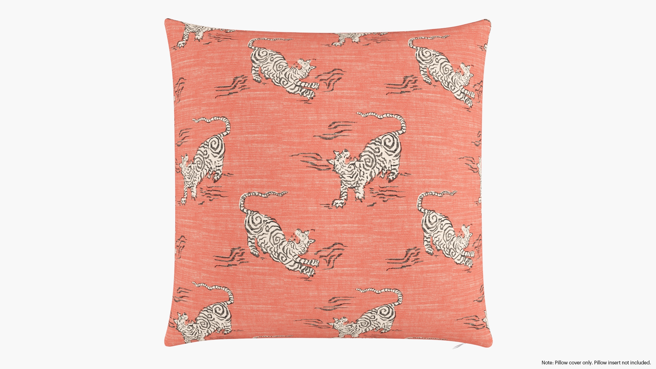 Throw Pillow Cover 26", Coral Tigresse, 26" x 26" - Image 0