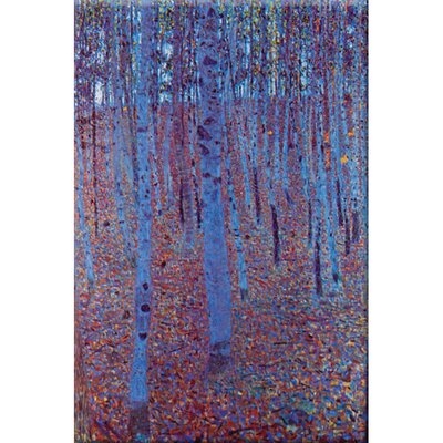 'Beech Forest II' by Gustav Klimt Print of Painting on Canvas - Image 0