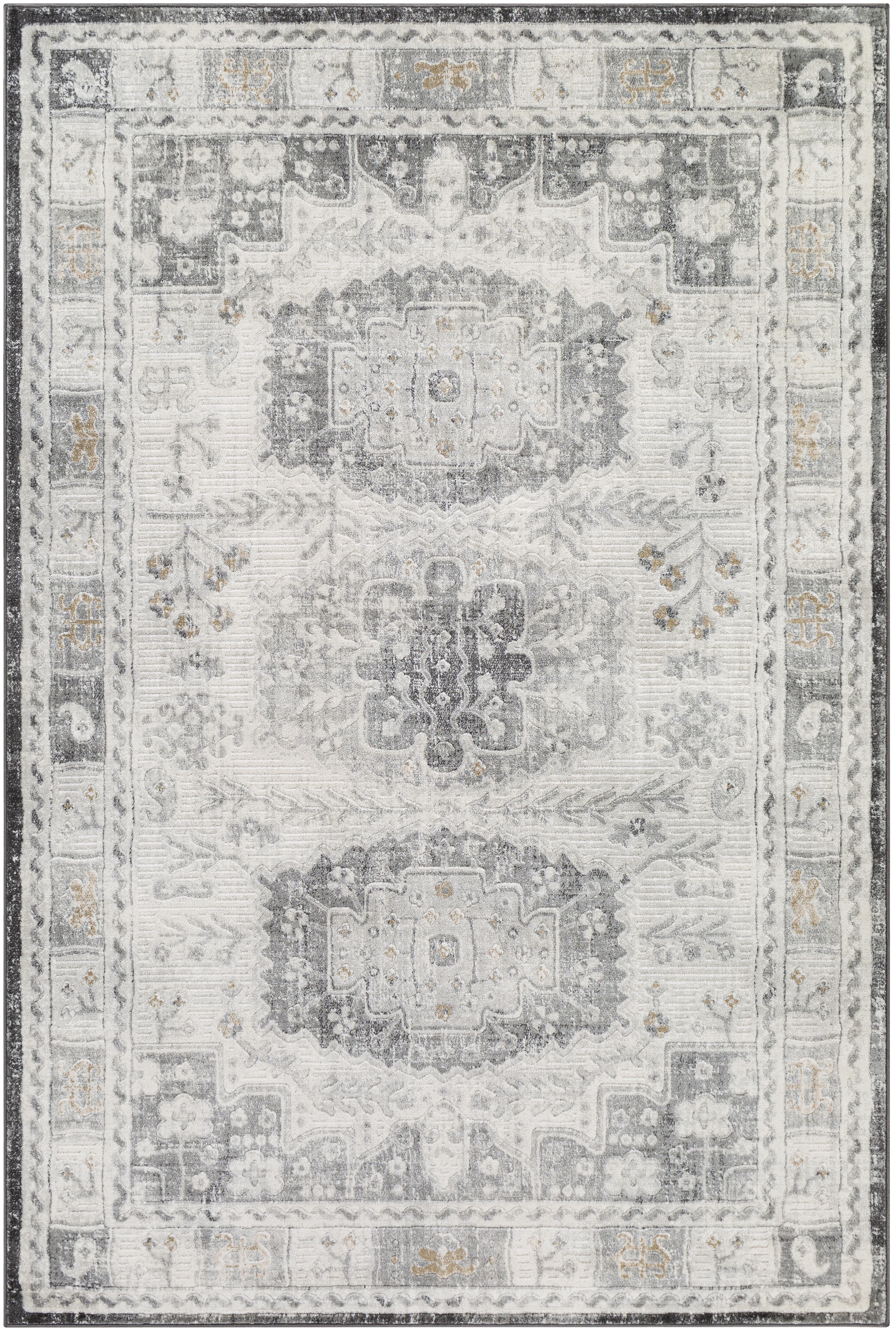 Indigo Gray Indoor 1'11" x 2'11" Machine Woven Rug - Image 0