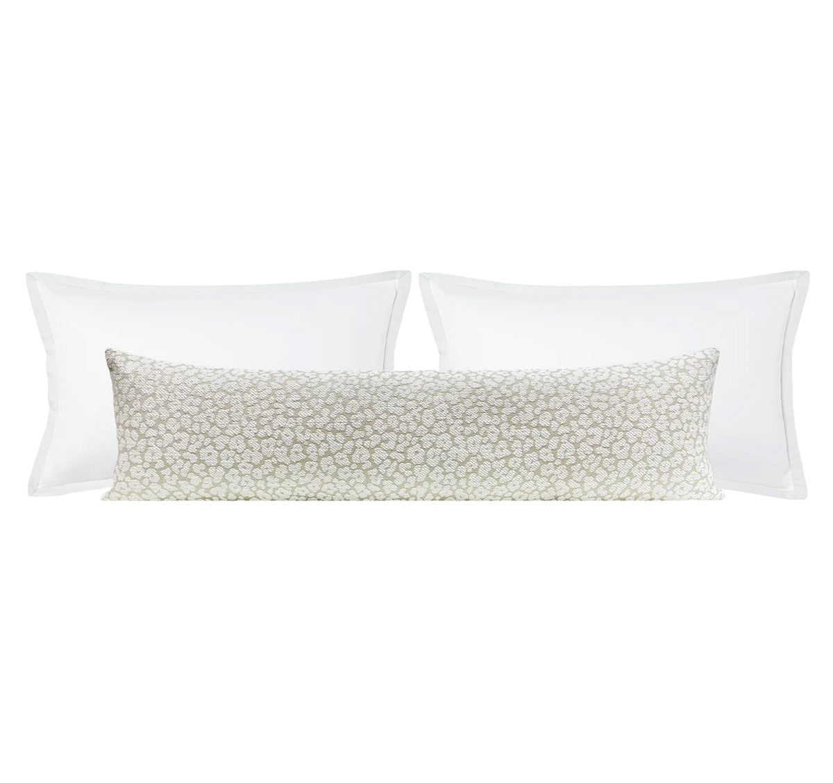 THE XL LUMBAR :: LEOPARD CHENILLE // STONE - 14" X 48" - Image 0