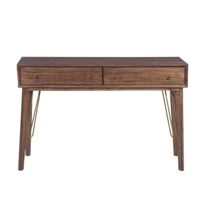 Natasha Mid-Century Modern Two Drawer Accent Storage Console Table - Image 0