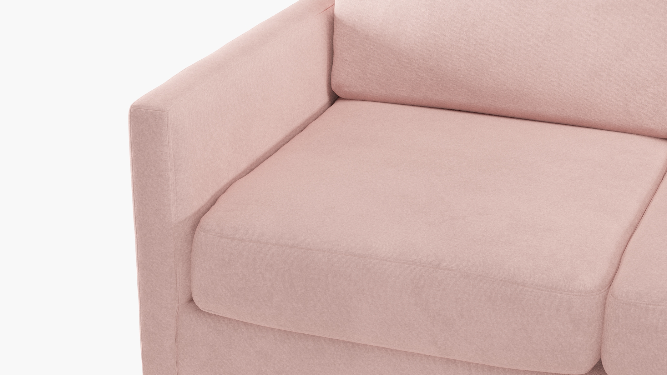 Modern Sofa, Blush Classic Velvet, Brass - Image 5