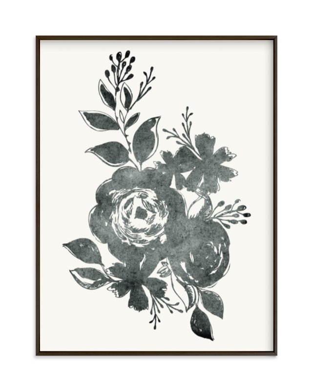 Dark Florals No. 1 Art Print - Image 0