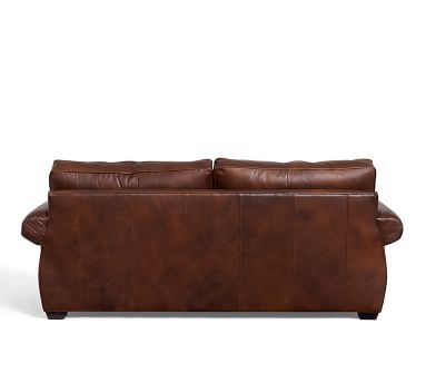 Pearce Roll Arm Leather Sofa 81", Polyester Wrapped Cushions, Signature Adriatic Blue - Image 5