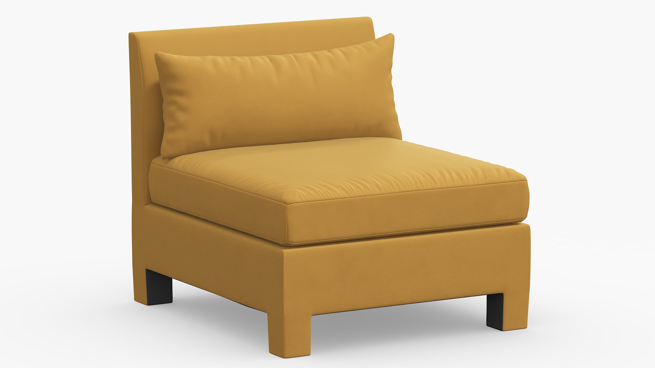 Modern Slipper Chair, Curry Classic Velvet - Image 0