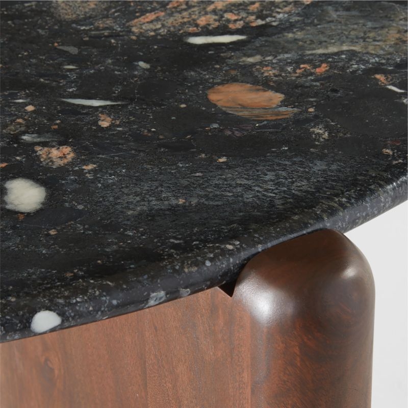 Santoro 37" Round Black Marble Coffee Table - Image 3