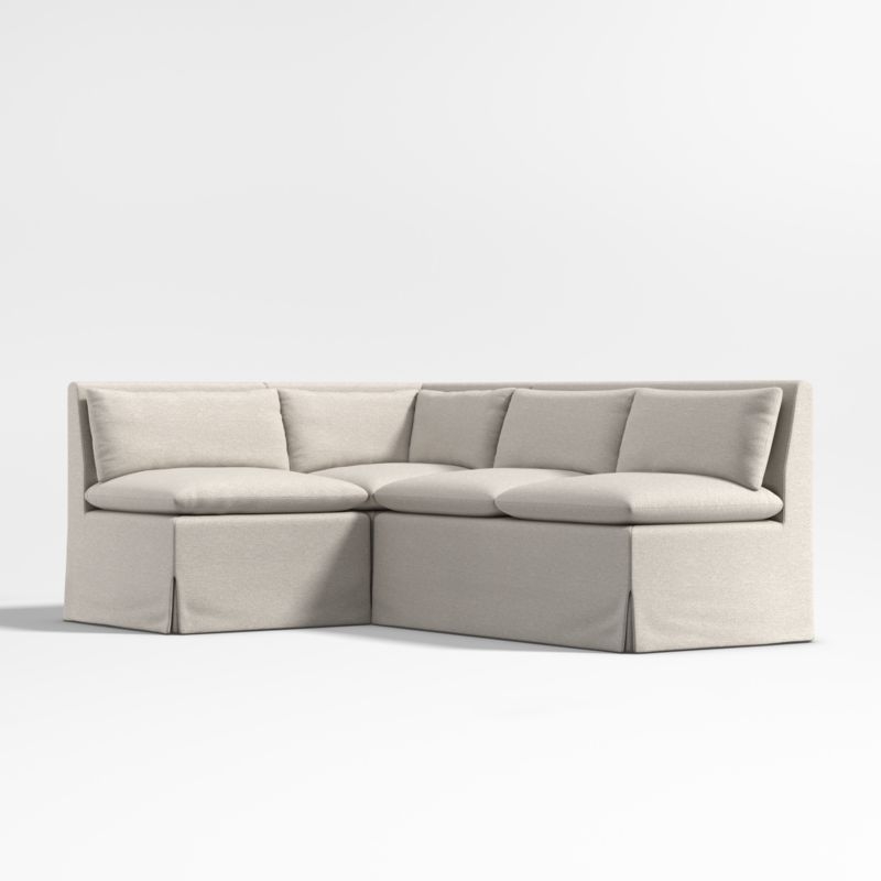 Belmar Single L-Shaped Loveseat Dining Banquette with Performance Fabric - Image 3