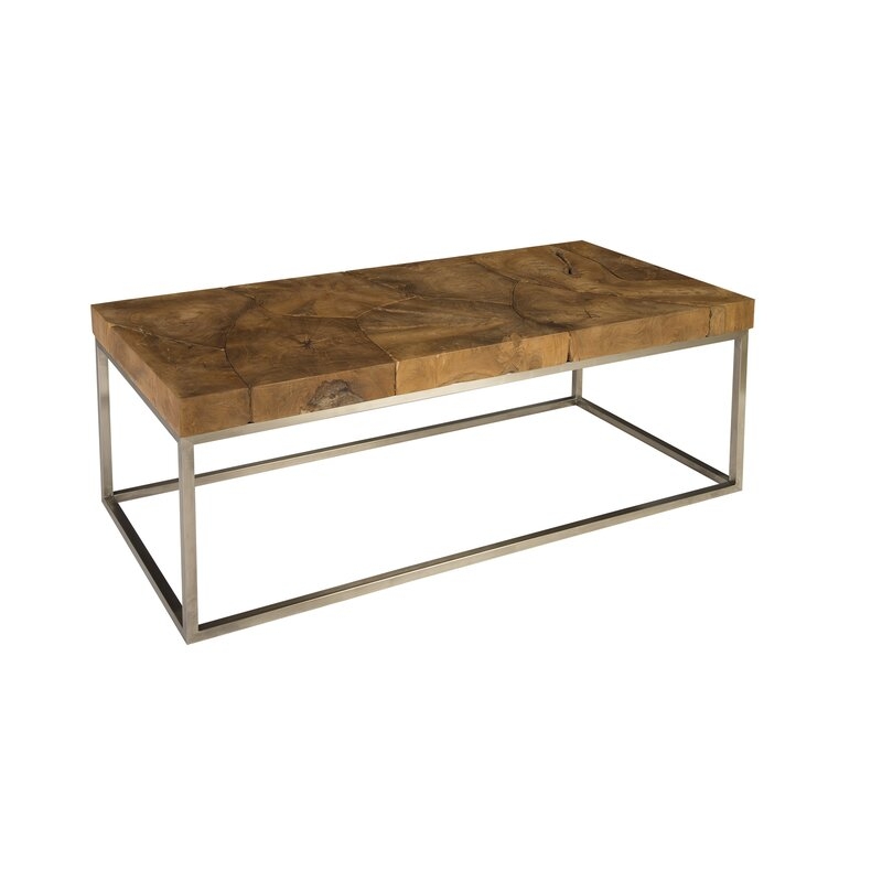 Phillips Collection Teak Puzzle Frame Coffee Table - Image 0