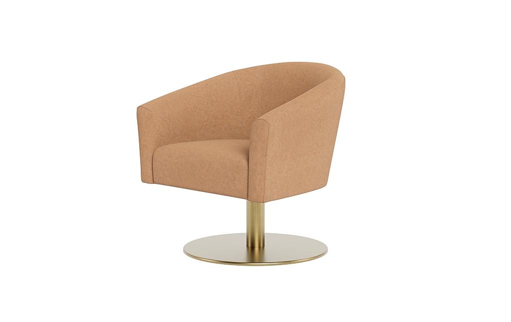 Tegan Leather Pedestal Swivel Chair - Image 2