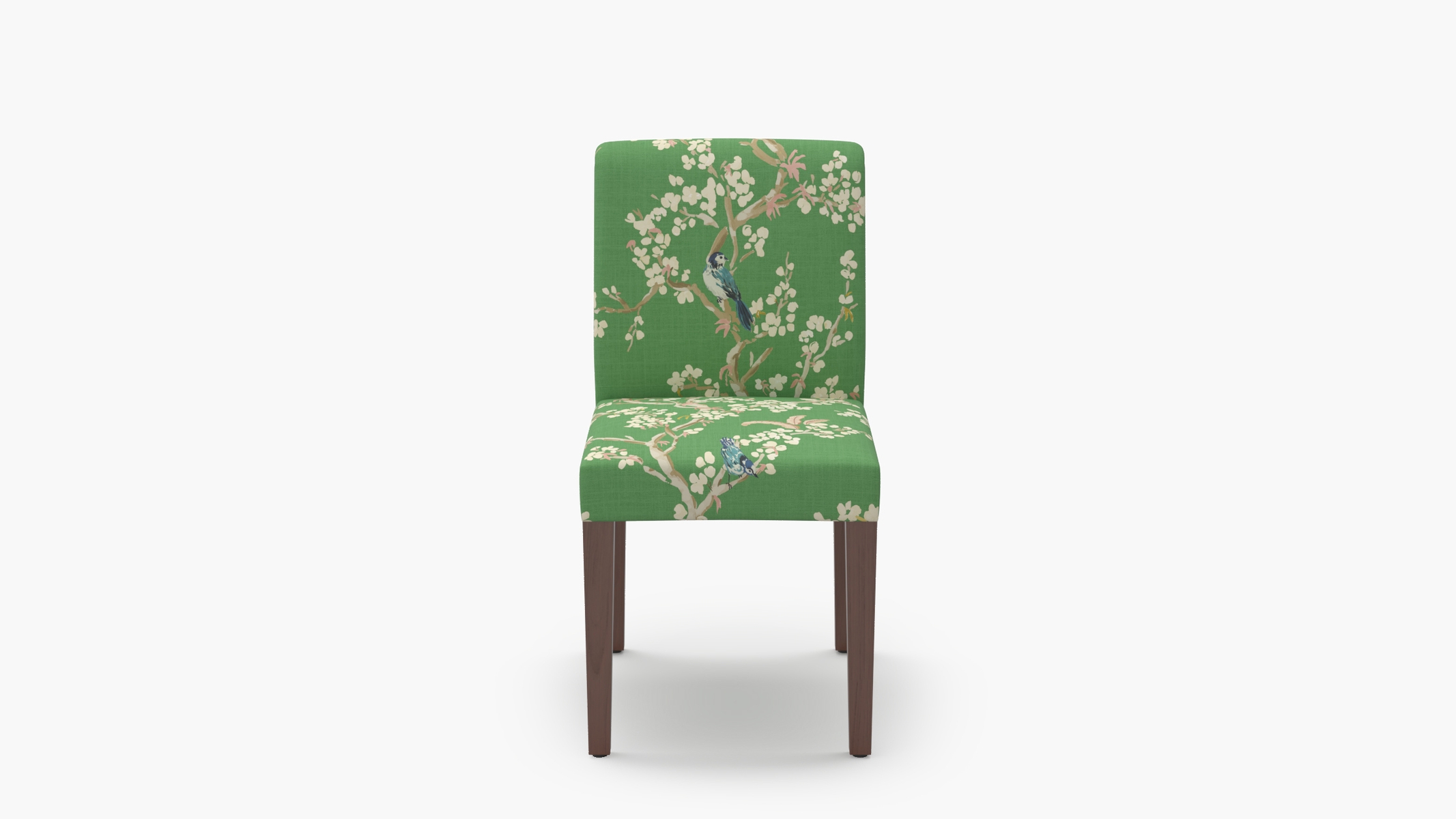 Signature Dining Chair, Jade Cherry Blossom, Walnut Square Tapered Leg - Image 0