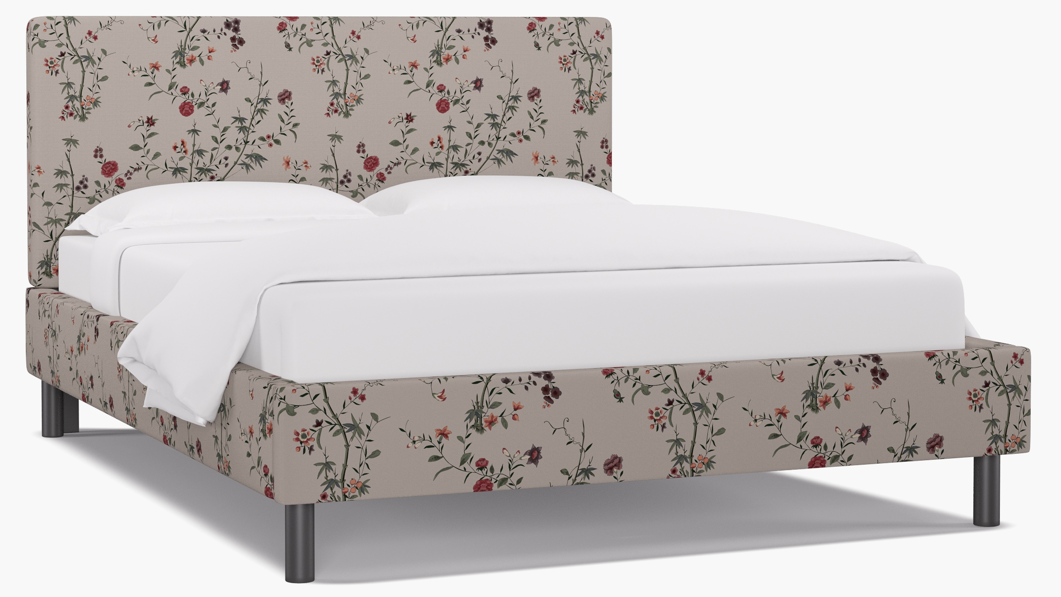 Tailored Platform Bed, Multi Bamboo Garden, Queen - Image 1