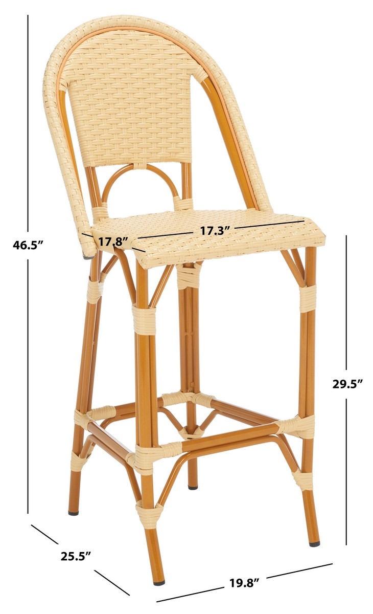 California Bar Stool - Natural - Safavieh - Image 9