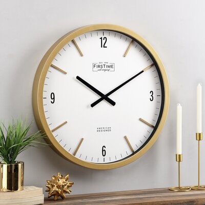 Firstime & Co. Gold Briley Modern Clock - Image 0