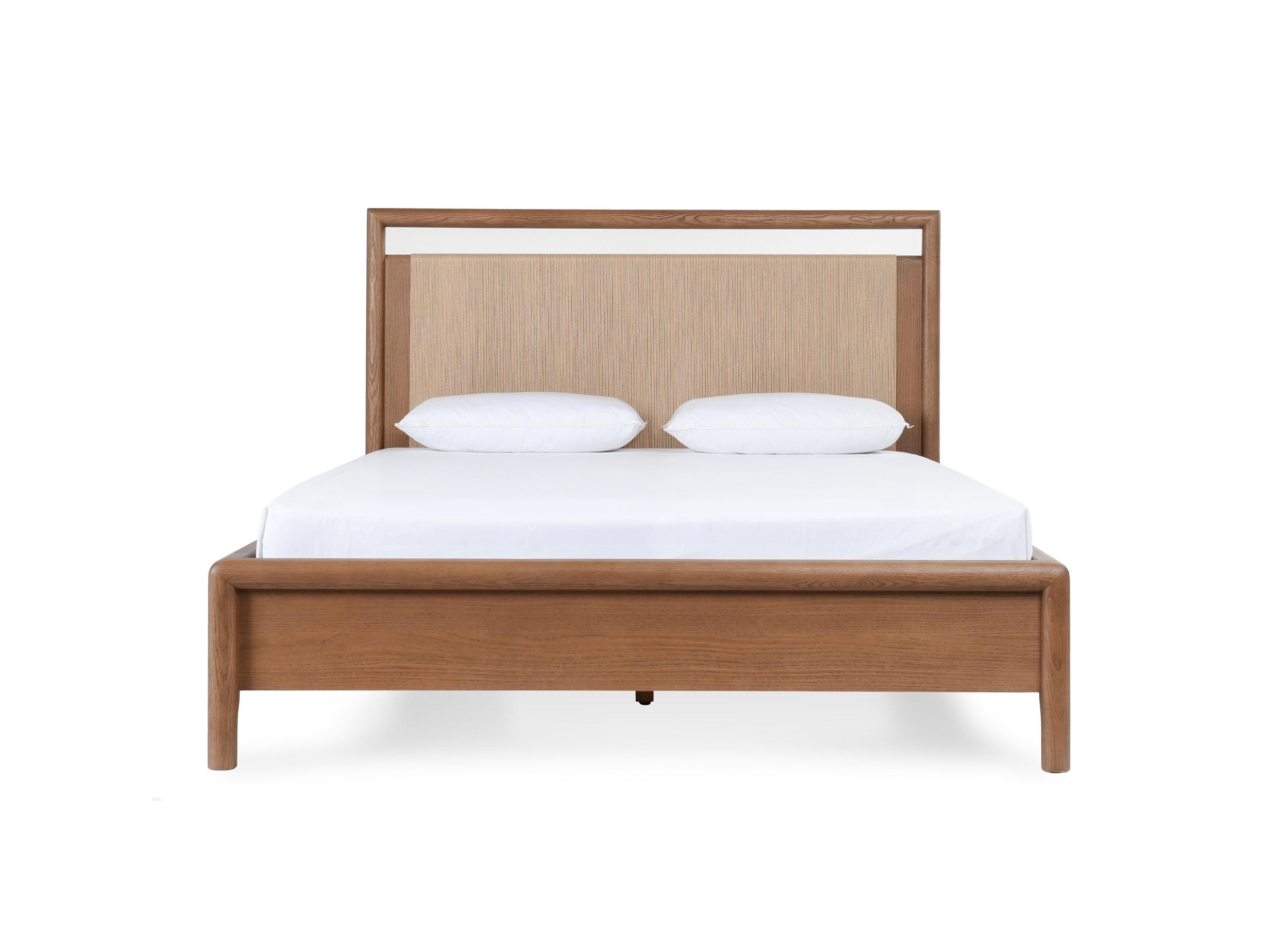 Corda Oak Wood Cal King Bed Brown/Natural - Image 1
